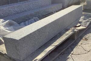 Palisaden -15x15cm- BRAVO EXACTA -geflammt- Granit 15x15x125cm edelgrau