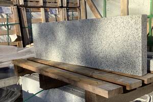Palisaden -multi- BRAVO EXACTA -geflammt- Granit 6x30x100cm edelgrau