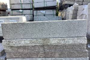 Palisaden -8x20cm- BASIC LINEA -gestockt- Granit 8x20x100cm grau