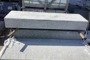 Blockstufen BRAVO EXACTA -geflammt- Granit 15x35x125cm edelgrau