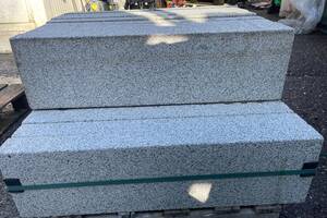 Palisaden SILVER GRANIT RONDO Granit 8x25x80-120cm hellgrau