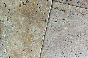 Terrassenplatten DORATO -antik- Travertin 20x20x3cm gold-gelb-beige