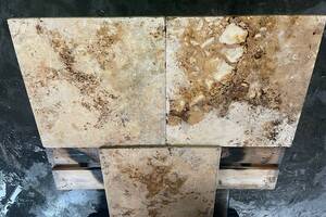 Terrassenplatten DORATO -antik- Travertin 60x60x3cm gold-gelb-beige