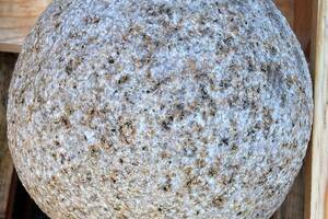 Kugeln SOL -gestockt- Granit dia.20cm gelb-grau