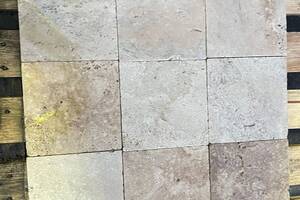 Terrassenplatten TOLEDO -antik- Travertin 19,7x19,7x3cm braun-beige