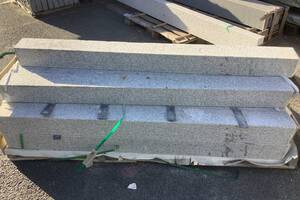 Palisaden -15x15cm- BRAVO EXACTA -geflammt- Granit 15x15x200cm edelgrau